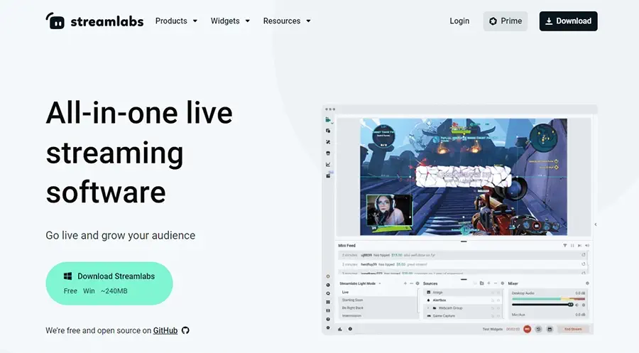 streamlabs website screenshot