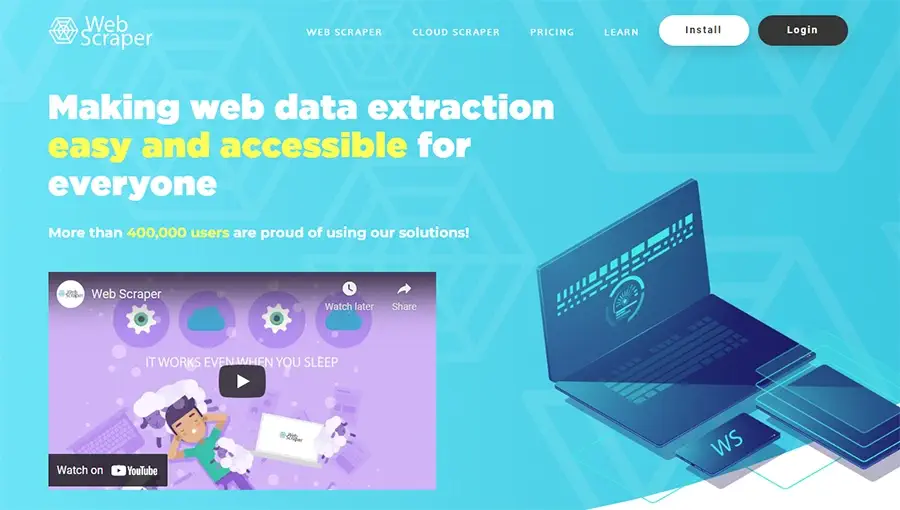 webscraperio website screenshot picture